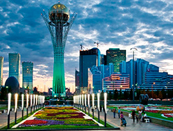 Futuristic architecture in the new capital of Kazakhstan.